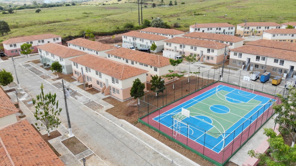 Casas do programa Minha Casa, Minha Vida em Santo Amaro, na Bahia (Foto: Mateus Pereira/Governo da Bahia)