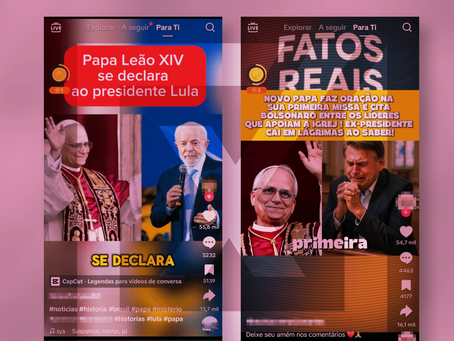 Papa Leão XIV faz declarações sem mencionar Lula ou Bolsonaro