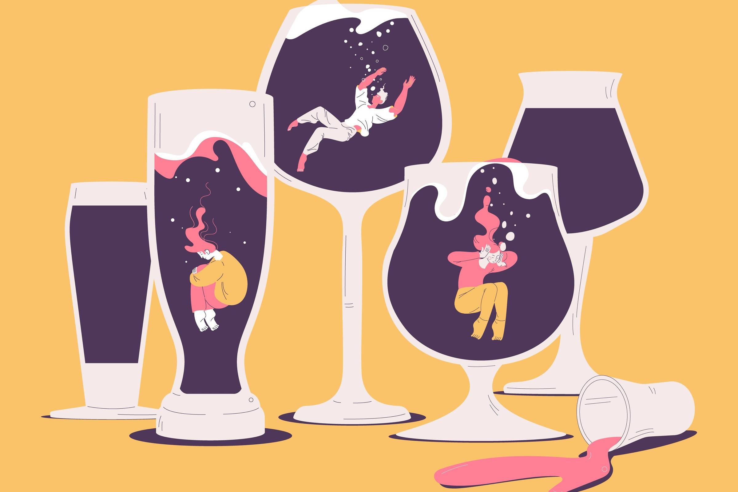 Parar de beber pode ser desafiador devido à intensa abstinência emocional