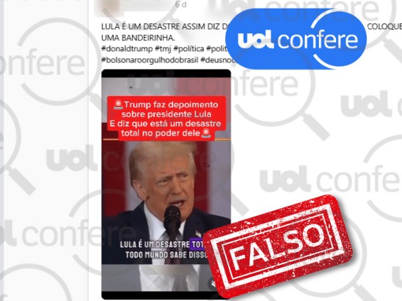 Vídeo de Trump chamando Lula de 'desastre total' é gerado por inteligência artificial