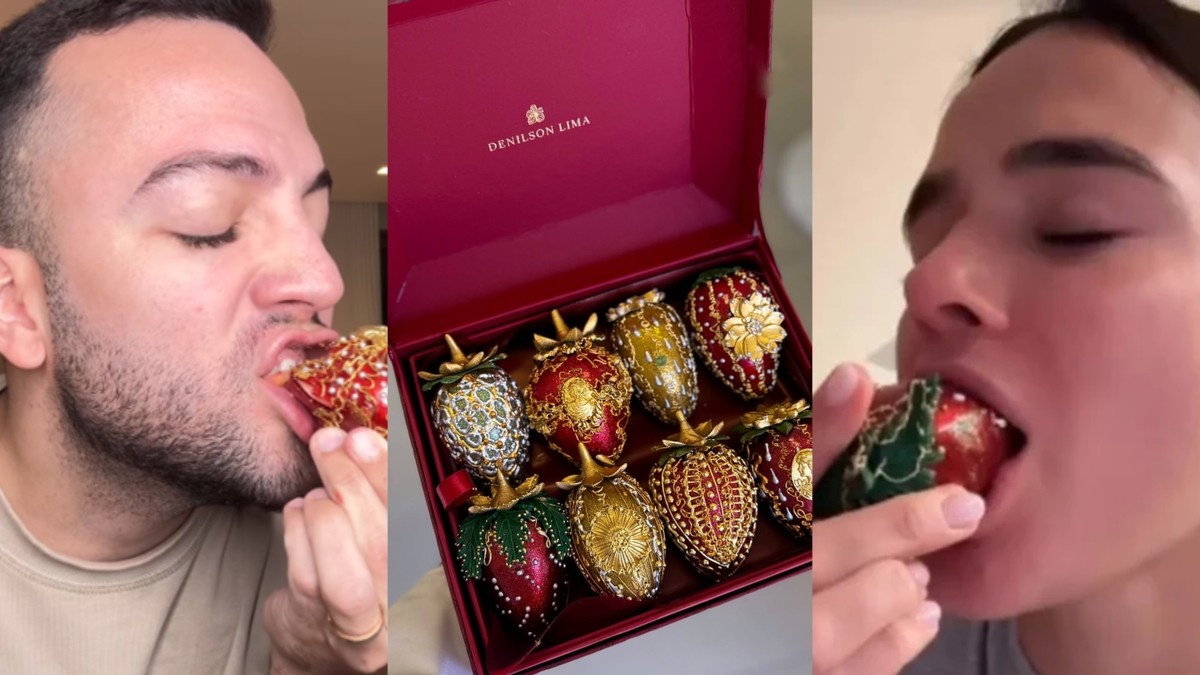 Morango do amor de luxo a R$ 2.300 faz sucesso entre celebridades e viraliza