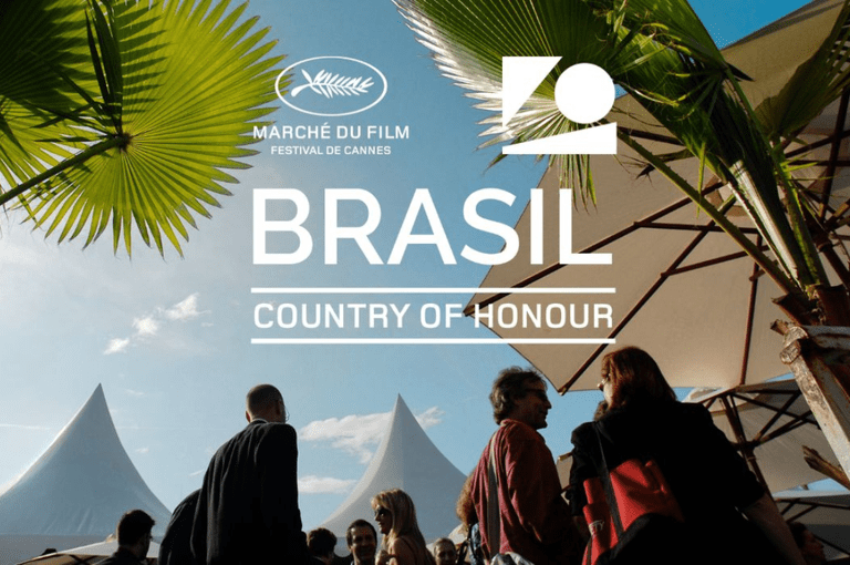 Anúncio do Marché du Film, que acontecerá durante o 78º Festival de Cannes, na França, em maio (Foto: Alexandra Fleurantin/Marché Du Film/Reprodução)