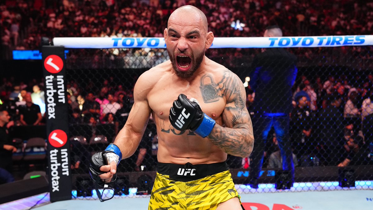 Jean Silva após vitória no UFC 314 (Foto: Reprodução/Twitter/UFC)