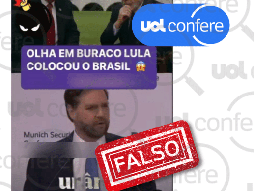 Dublagem falsa atribui a J.D. Vance declaração sobre urânio do Brasil ao Irã