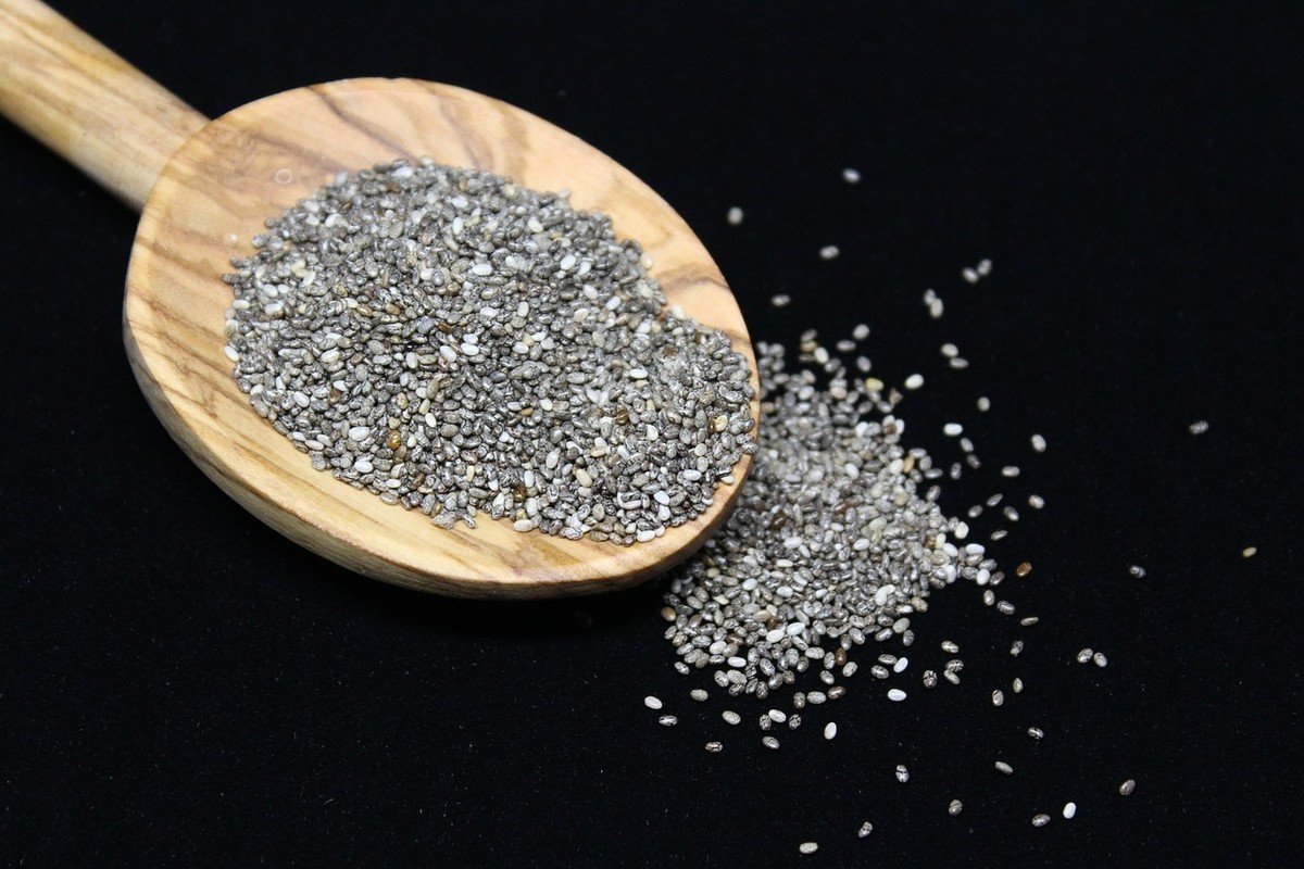 Chia é rica em fibras (Foto: Pixabay)