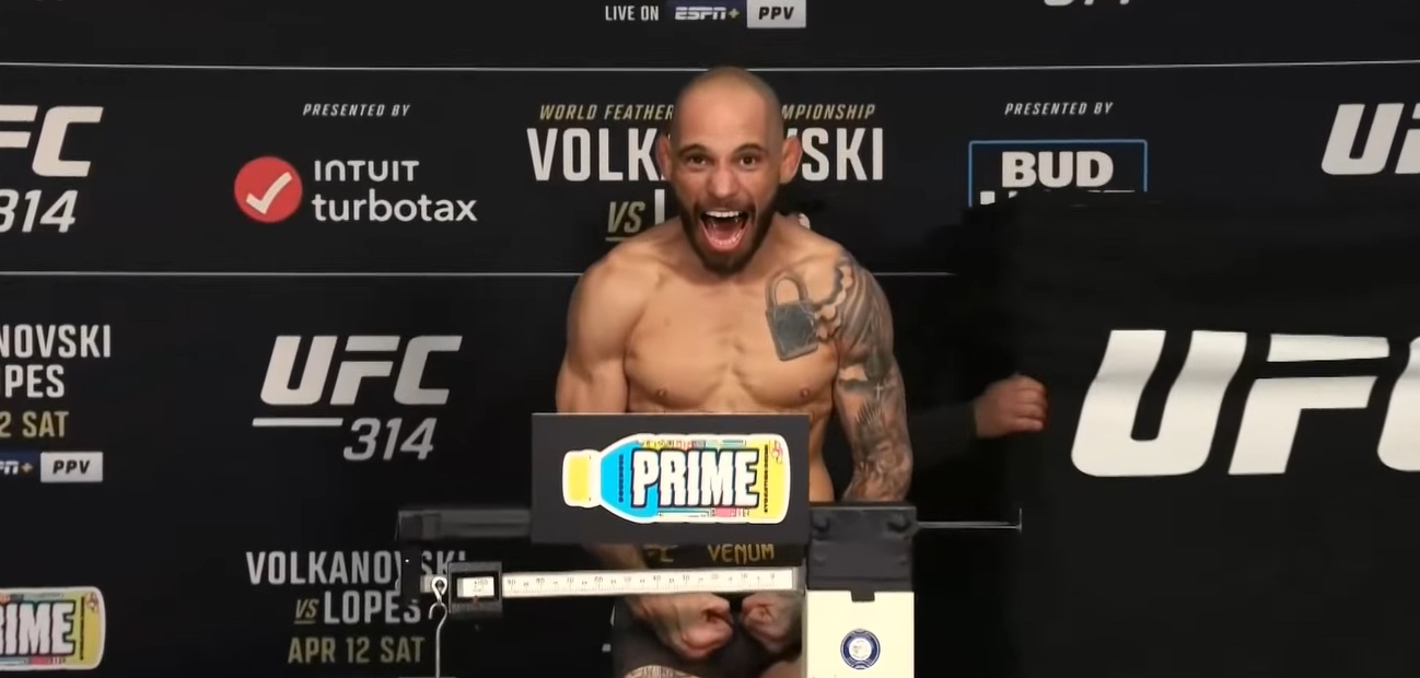Jean Silva bateu o peso para o UFC 314 na segunda tentativa (Foto: Reprodução/YouTube)