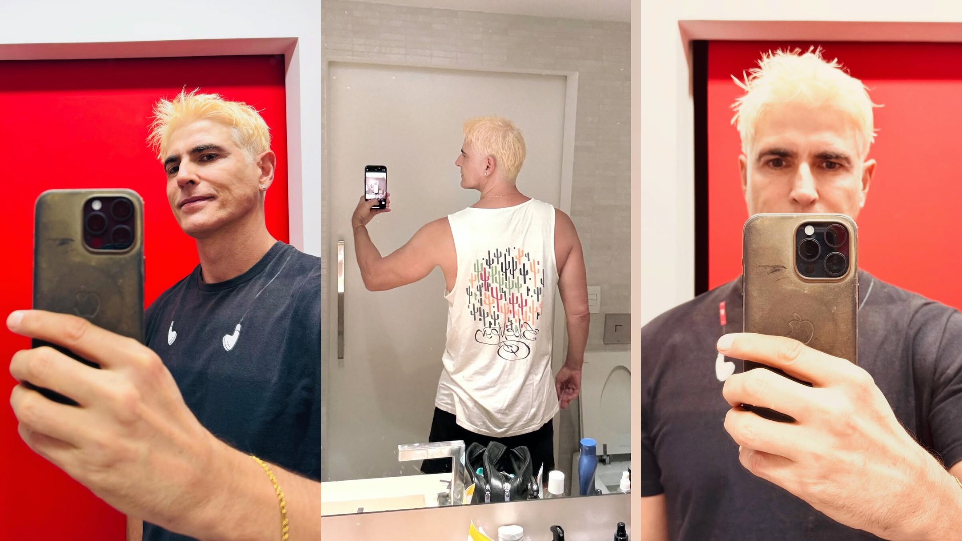 Gianecchini surpreende ao adotar visual radical com cabelo platinado