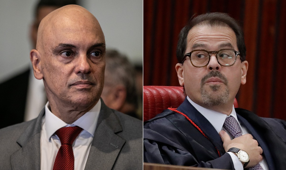 Ministro do Supremo Tribunal Federal (STF), Alexandre de Moraes, e do Tribunal Superior Eleitoral (TSE), Floriano de Azevedo (Foto: Brenno Carvalho/O Globo e Cristiano Mariz/O Globo) 

Fachada do Superior Tribunal de Justiça (STJ), em Brasília (Foto: Pablo Jacob/Agência O Globo)
