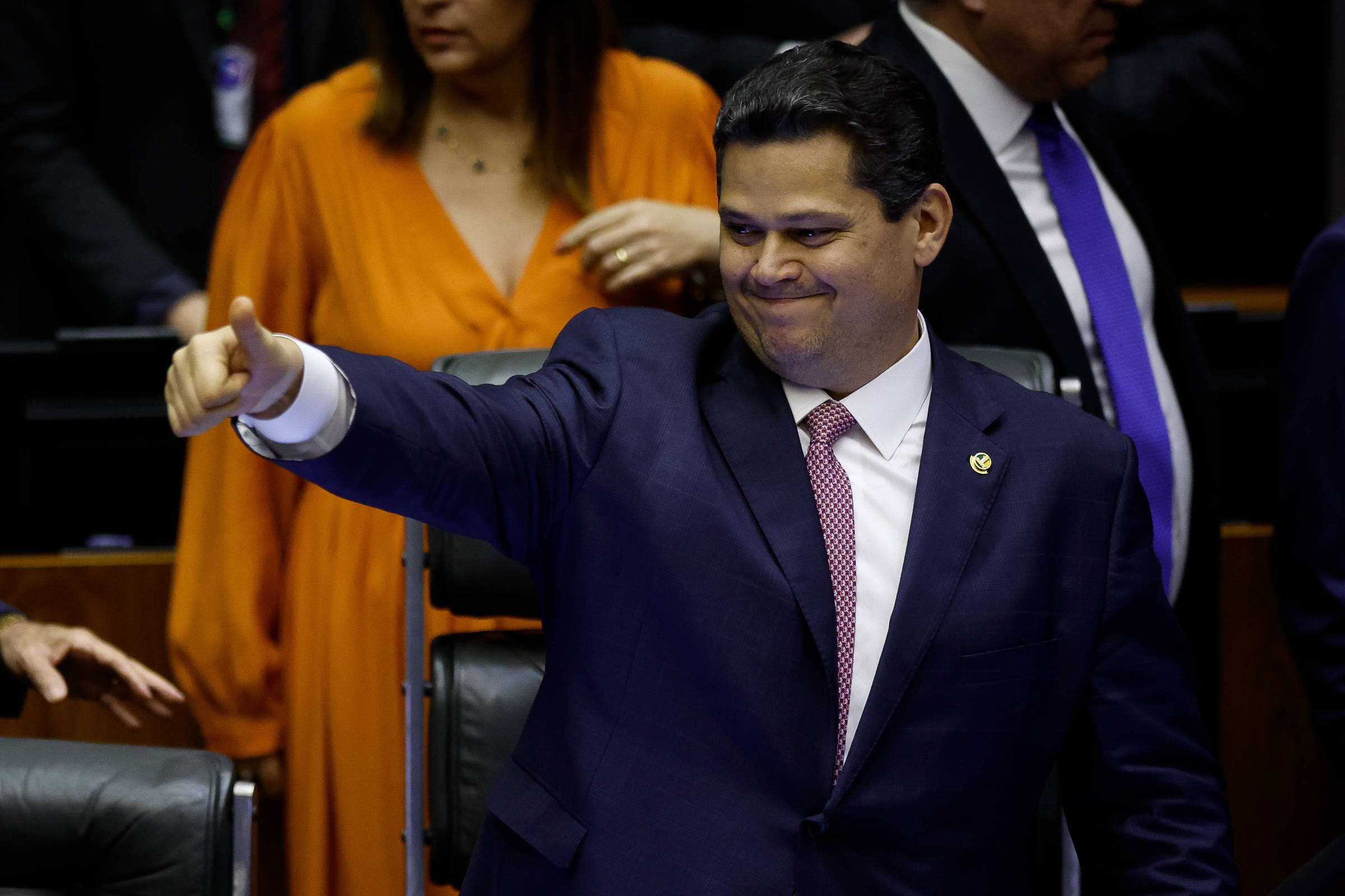 O presidente do Senado, Davi Alcolumbre, durante sessão de abertura do ano Legislativo (Foto: Pedro Ladeira - 3 fev. 25 /Folhapress)