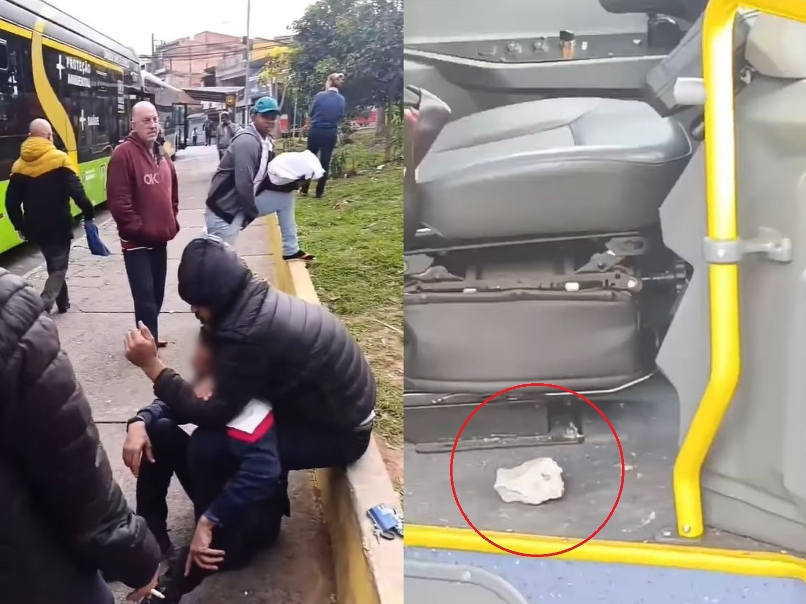 Homem é detido após atacar ônibus com pedras em São Paulo