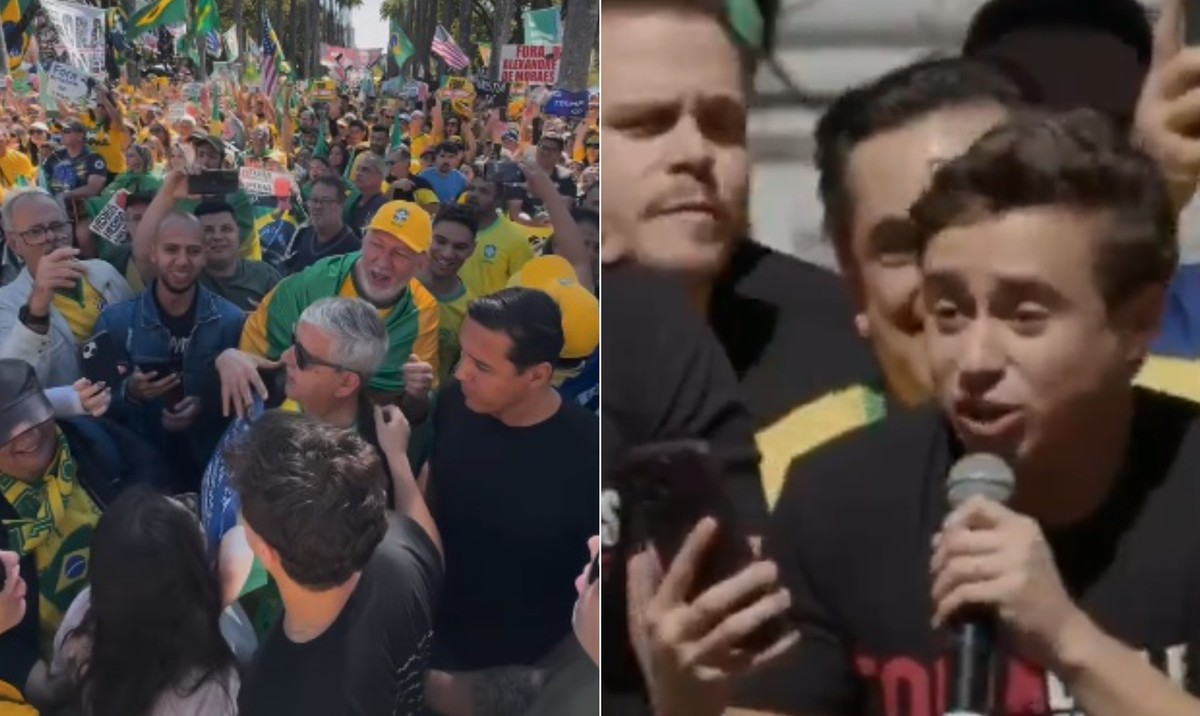 Nikolas Ferreira critica Alexandre de Moraes e se aproxima de Eduardo Bolsonaro em BH