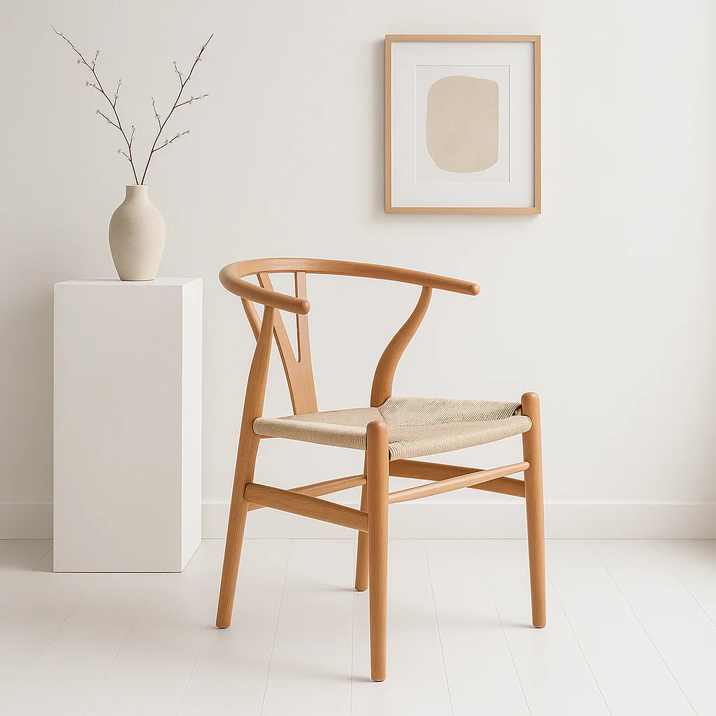 Silla Wishbone Madera e Hilo de cuerda - Madera