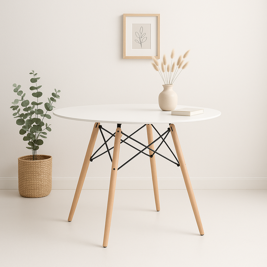 Mesa Eames 100cm redonda - Blanca