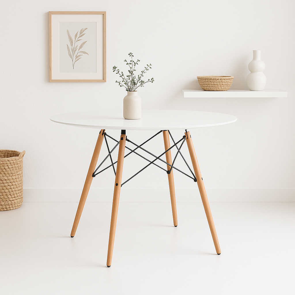 Mesa Eames 80cm redonda - Blanca