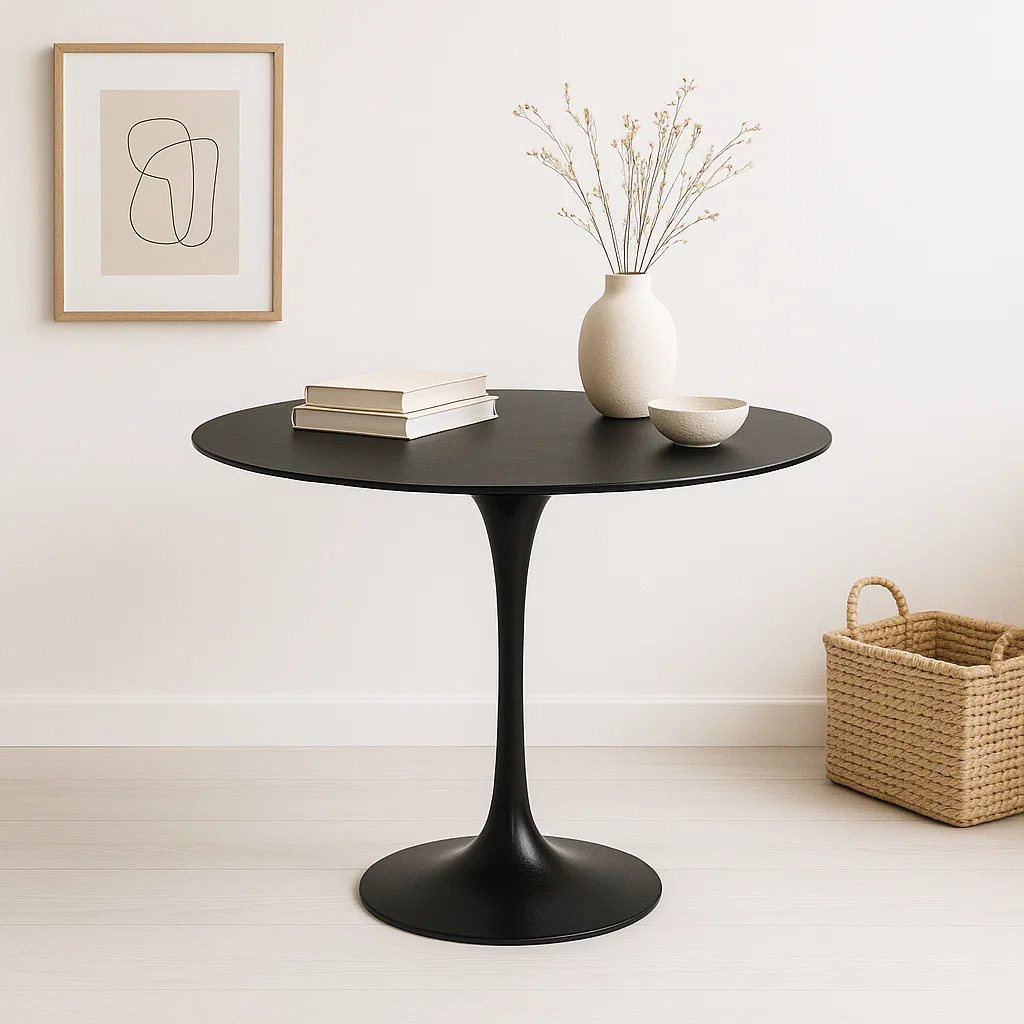 Mesa Tulip 80 cms MDF - Negra