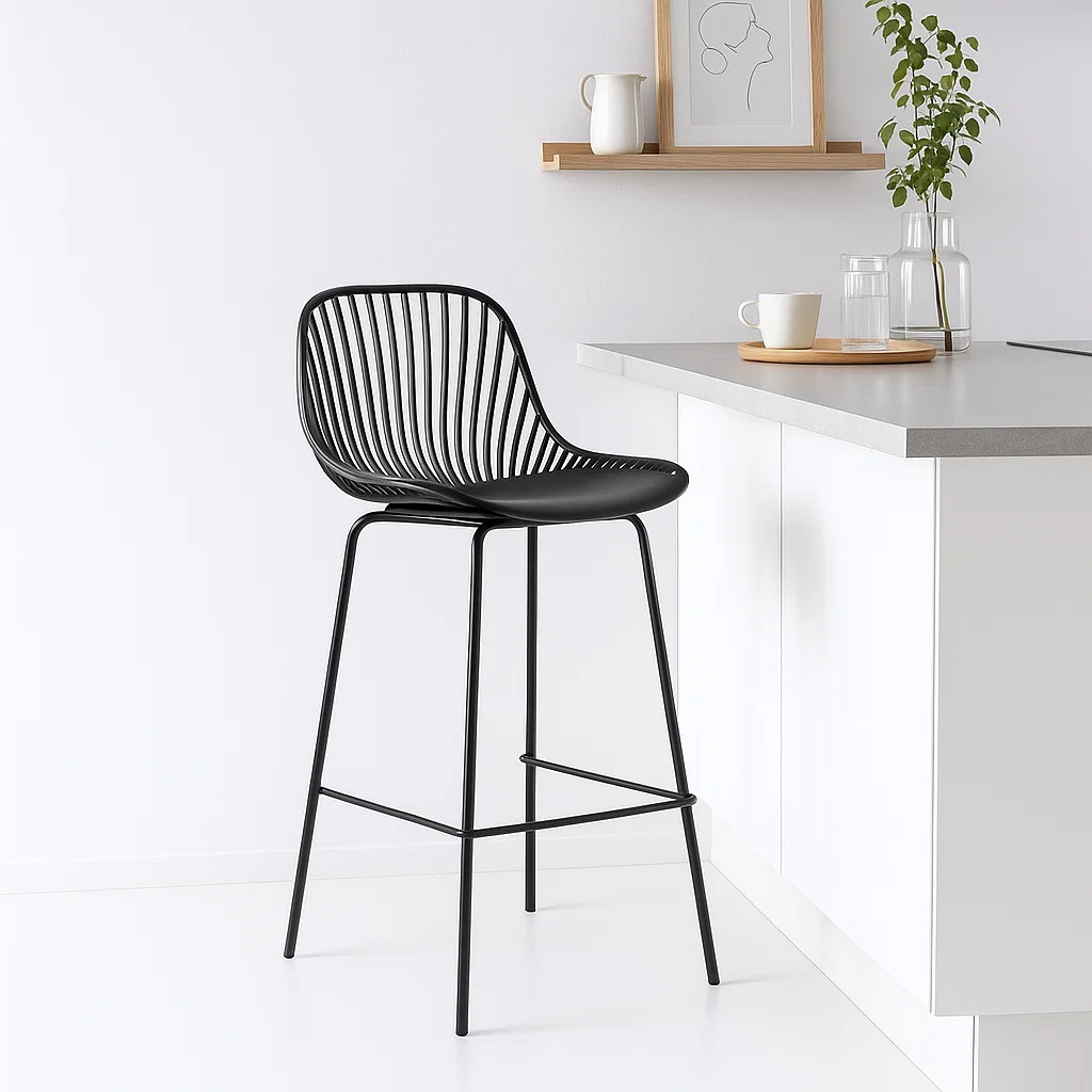 Taburete Tropea 77 cm - Negro