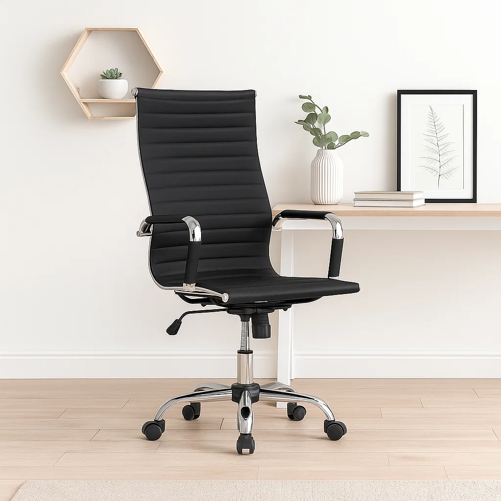 Silla Ejecutiva Luxor Cuero Sintético - Negro