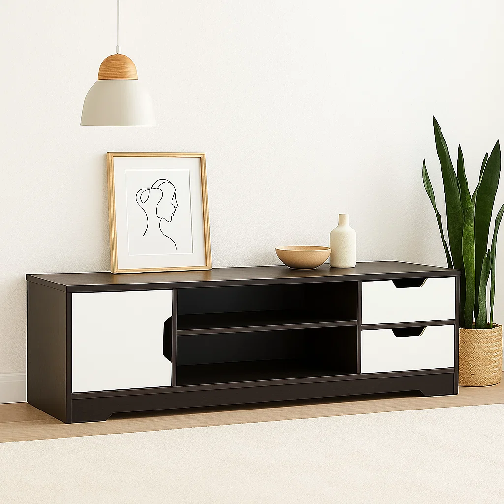 Rack de TV o Buffet con Cajones Night Black