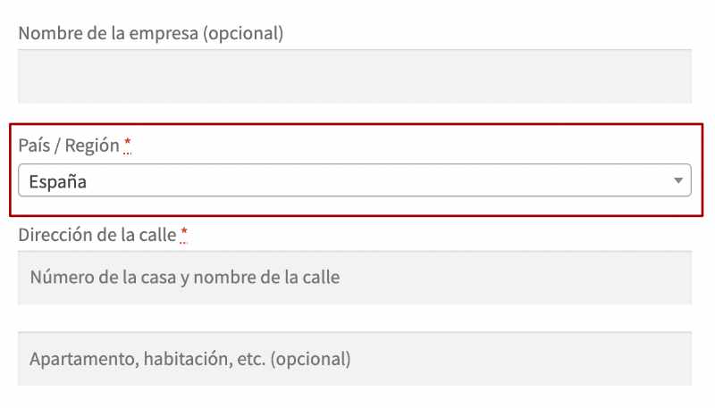 País por defecto Geolocalización