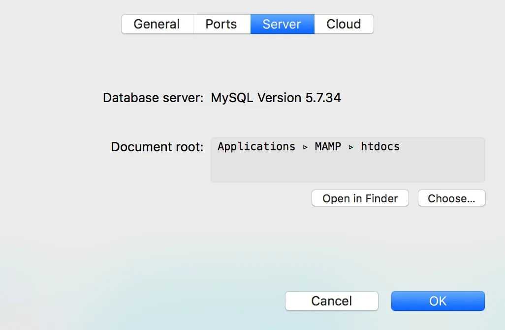 Document root configuracion