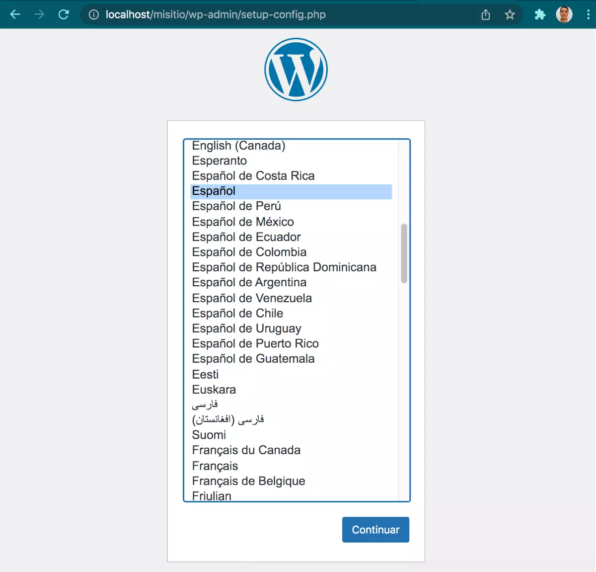 Instalación WordPress con MAMP