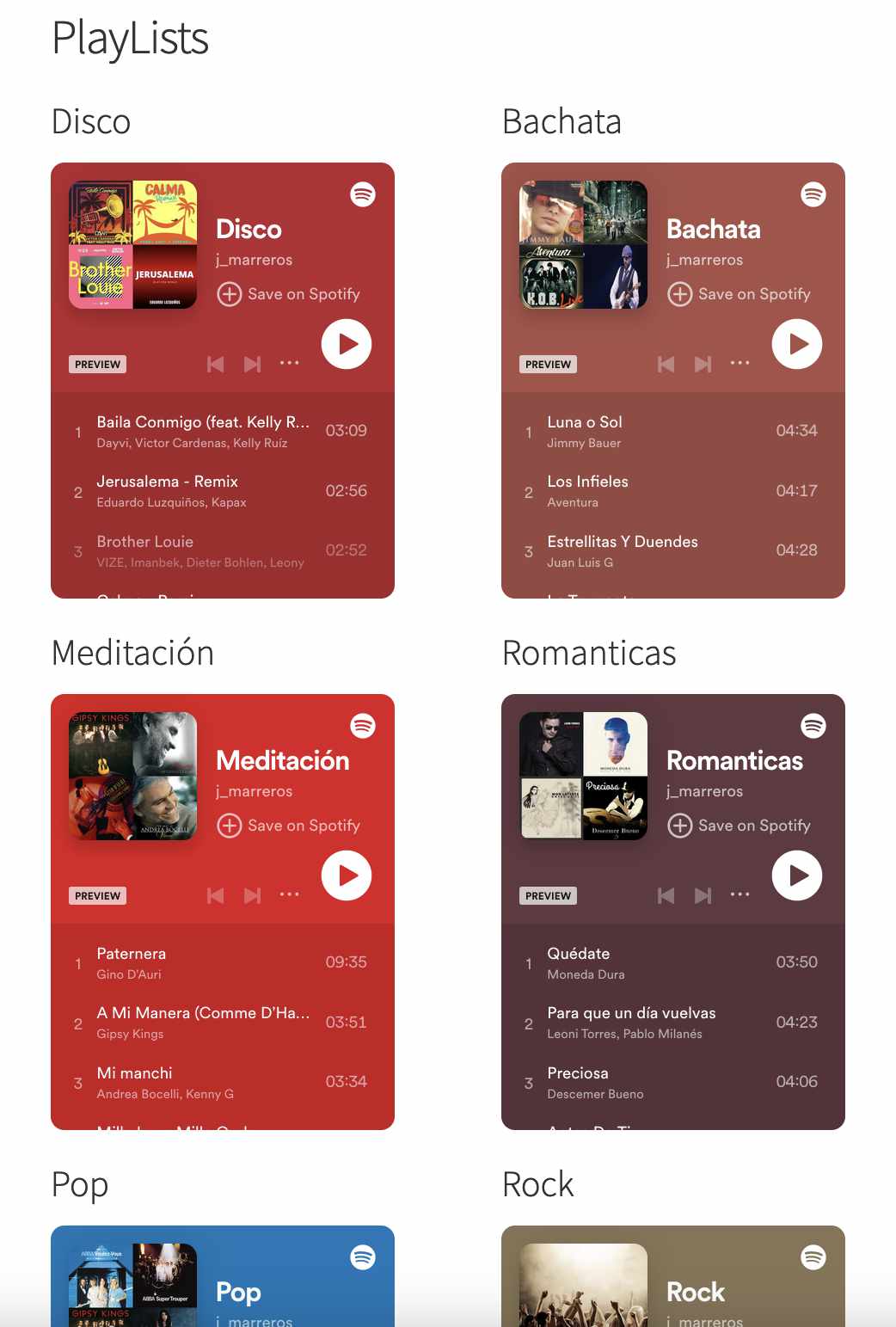 Mostrar datos api externa Spotify Spotify api autenticación mostrar datos resultado