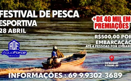 Ji-Paraná se prepara para sua Primeira Edição do Festival de Pesca Esportiva: Uma Celebração da Natureza e da Comunidade