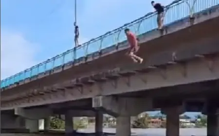 Em Ji-Paraná, aventura Perigosa: Garotos são flagrados brincando na correnteza do Rio Machado em meio a alagamentos