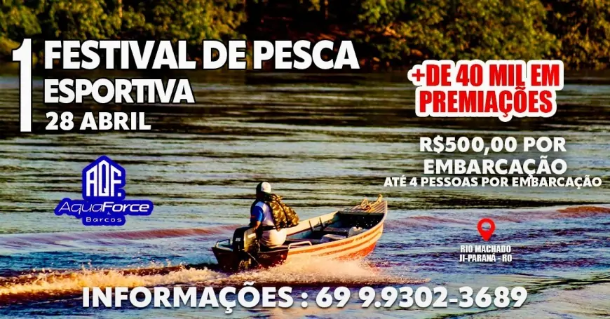 Ji-Paraná se prepara para sua Primeira Edição do Festival de Pesca Esportiva: Uma Celebração da Natureza e da Comunidade