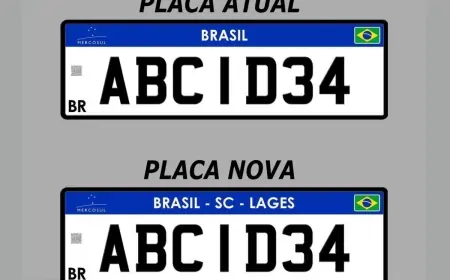 Senado Aprova Projeto para Incluir Cidade e Estado em Placas Mercosul