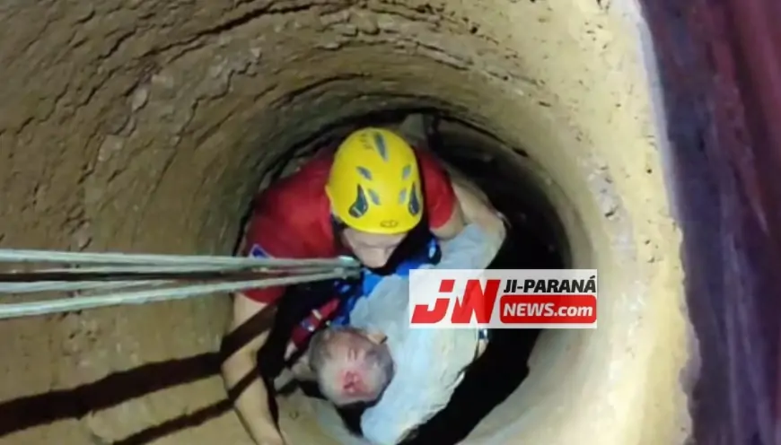 Idoso é resgatado de poço após ato inusitado no bairro Nossa Senhora de Fátima