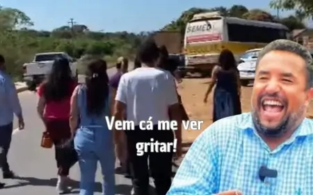 Prefeito de Ji-Paraná Usa Ônibus Escolar Sucateado para Coagir Servidores a irem em Inauguração