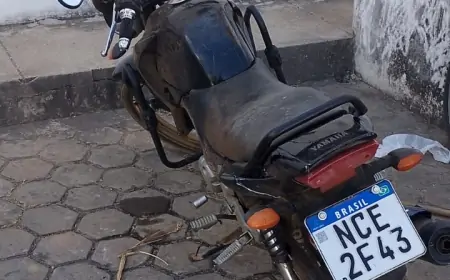 Motocicleta com Restrição de Furto/Roubo é Encontrada Abandonada às Margens da BR-364