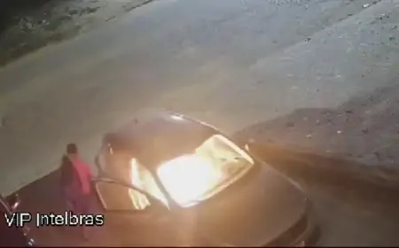 VÍDEO: Veículo em chamas! Atentado destrói veículo em Ji-Paraná