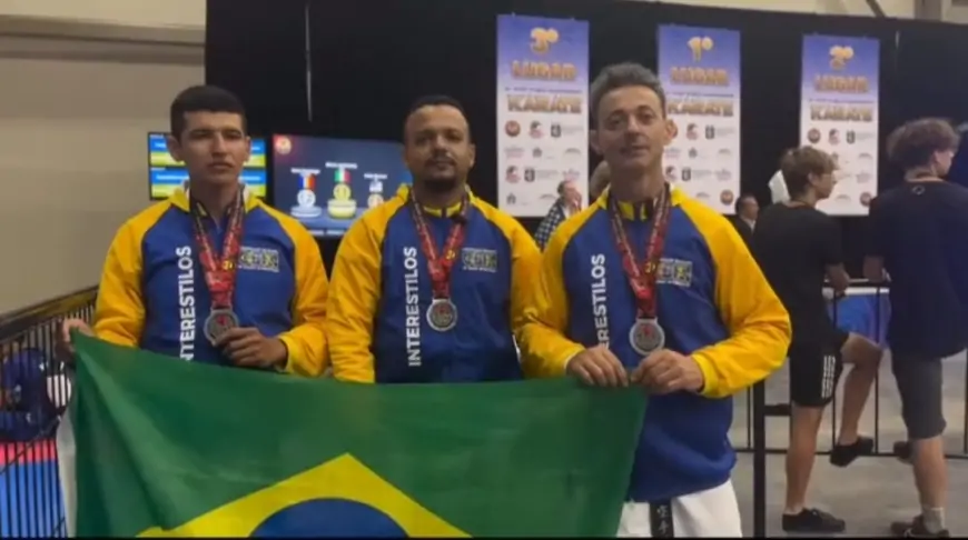 A equipe vice-campeã mundial de karatê agradece ao deputado Nim Barroso