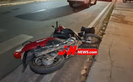 Motociclista Fica Ferida Após Colisão com Ambulância em Ji-Paraná