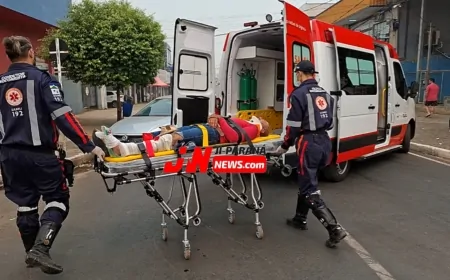 Motociclista sofre fratura após colisão com carro em Ji-Paraná