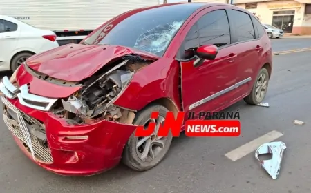 Acidente Entre Carro e Moto é Registrado em Ji-Paraná