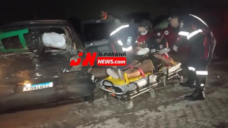 PM registra Colisão envolvendo dois carros no Anel Viário de Ji-Paraná