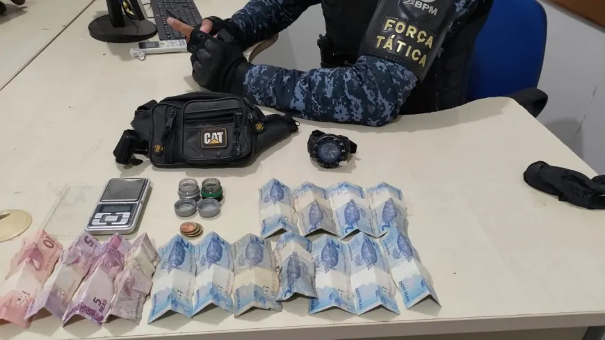 Força Tática resulta em prisão de suspeito de tráfico de drogas no bairro Primavera