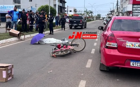 Acidente Fatal em Ji-Paraná Envolvendo Bicicleta Elétrica e Dois Veículos