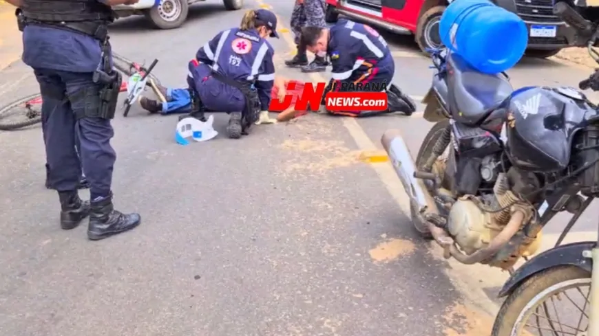 Polícia Militar registra Acidente entre Motociclista e Ciclista