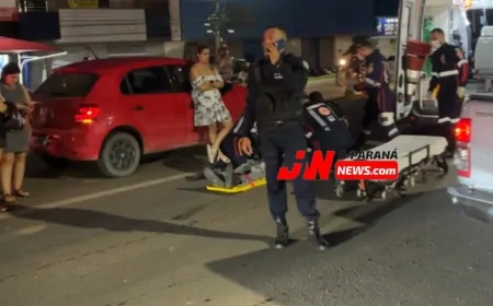 Motociclista é Socorrido pelo SAMU Após Colisão com Carro na BR-364 em Ji-Paraná