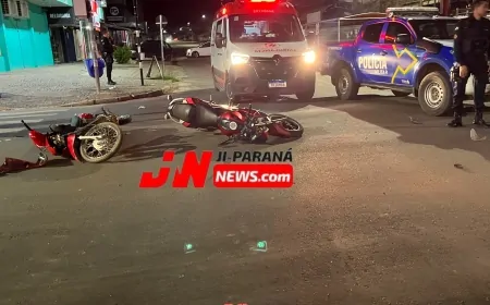 Imprudência no trânsito: motociclista avança sinal e causa acidente envolvendo crianças
