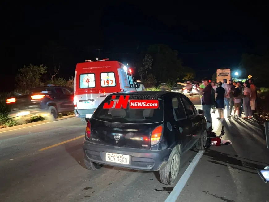 Acidente na Linha Itapirema Deixa motociclista  em Estado grave 