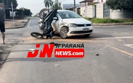 Imprudência no Trânsito: Motociclista Fica Ferido em Ji-Paraná