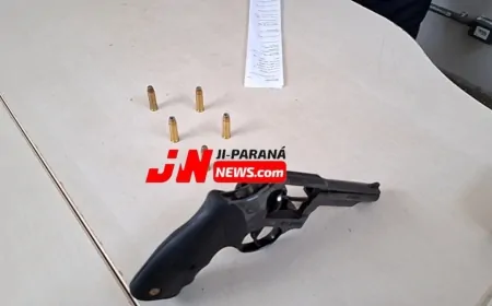 Homem colide veículo em residência e é preso por porte ilegal de arma de fogo