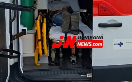 Colisão entre carro e moto na Rua T-19 em Ji-Paraná