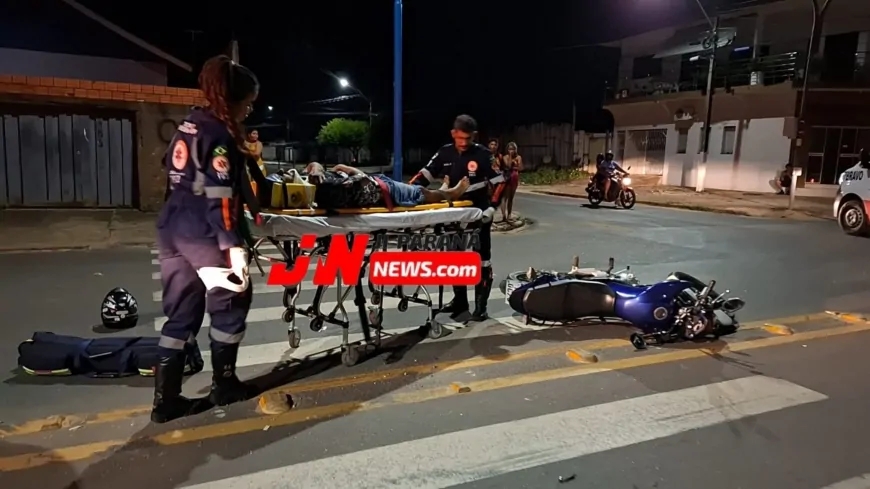 Motociclista e Ciclista Ficam Feridos em Colisão no Segundo Distrito