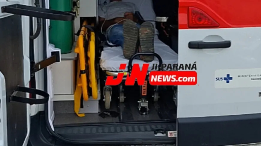 Colisão entre carro e moto na Rua T-19 em Ji-Paraná